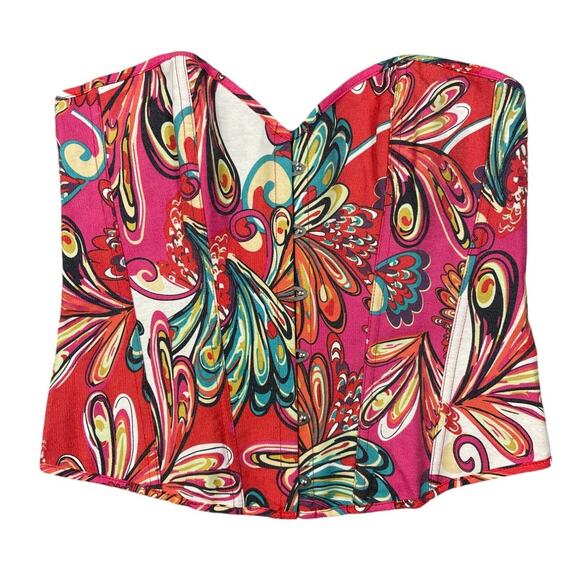 Alivila. Y Womens Size XXL Printed Corset Top NWT - Picture 1 of 11